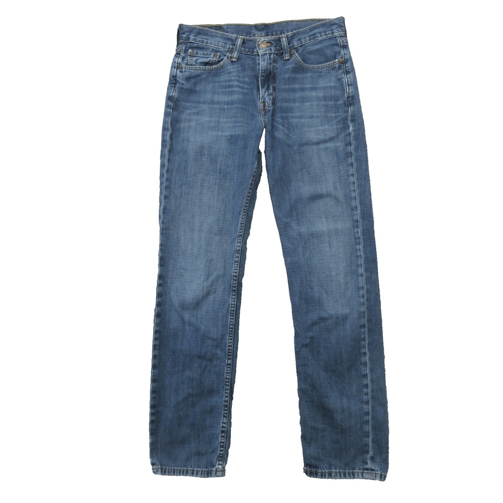 Levis 511 Jeans Mens 30 Blue Denim Slim Fit Stretch Tapered Distressed Mexico